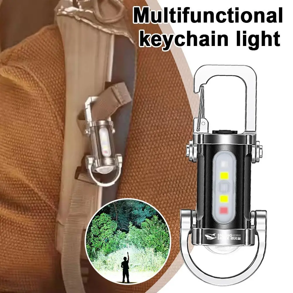 Waterproof Rechargeable Keychain Flashlight for Hiking and Emergency