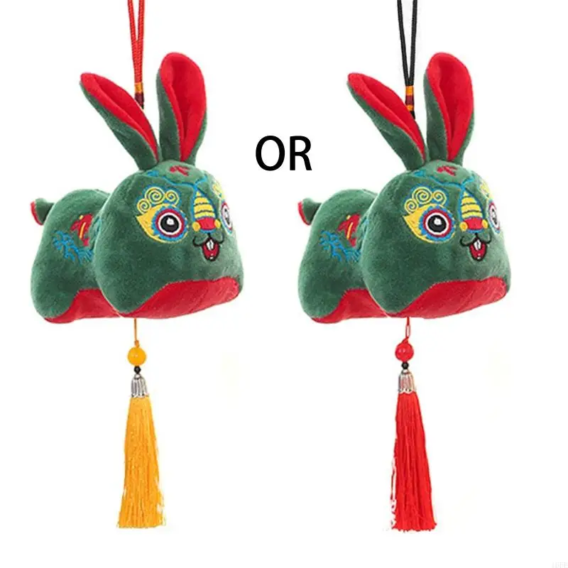 16FE Rabbit Pendant for Doll Traditional Stuffed Animal Toy Chinese Orna