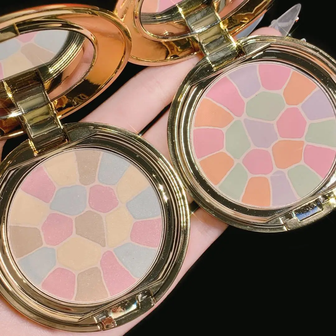 

GUICAMI Pancake Makeup Powder Highlighter Palette Facial Makeup Palette Facial Contour Palette Long Lasting Oil Control