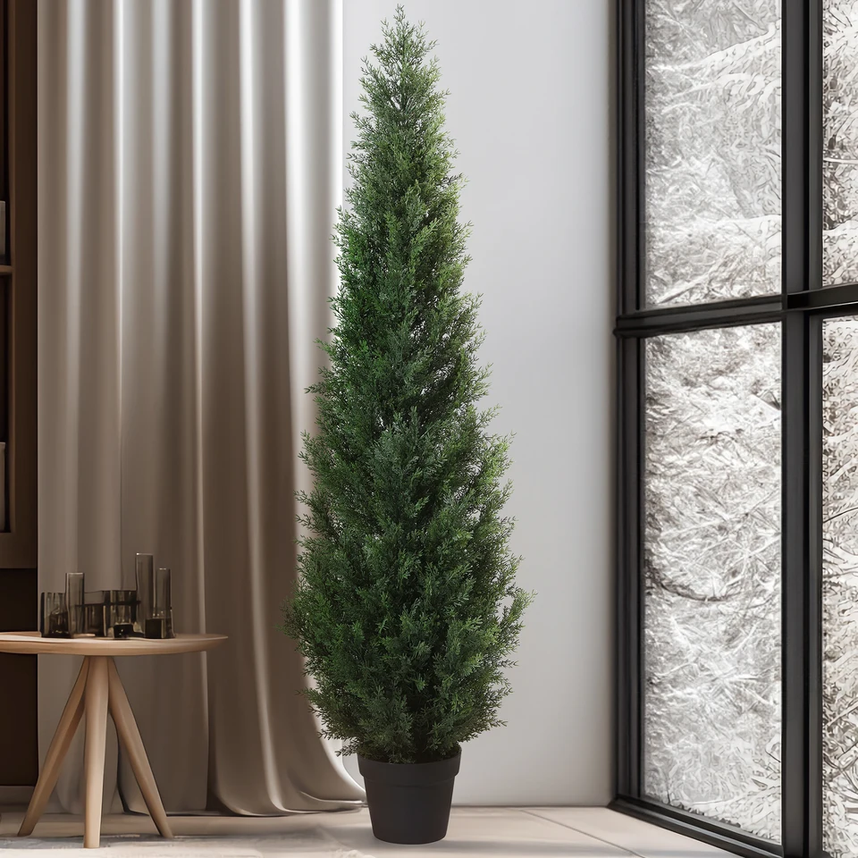 Artificial Cedar Topiary Trees for Home Decor