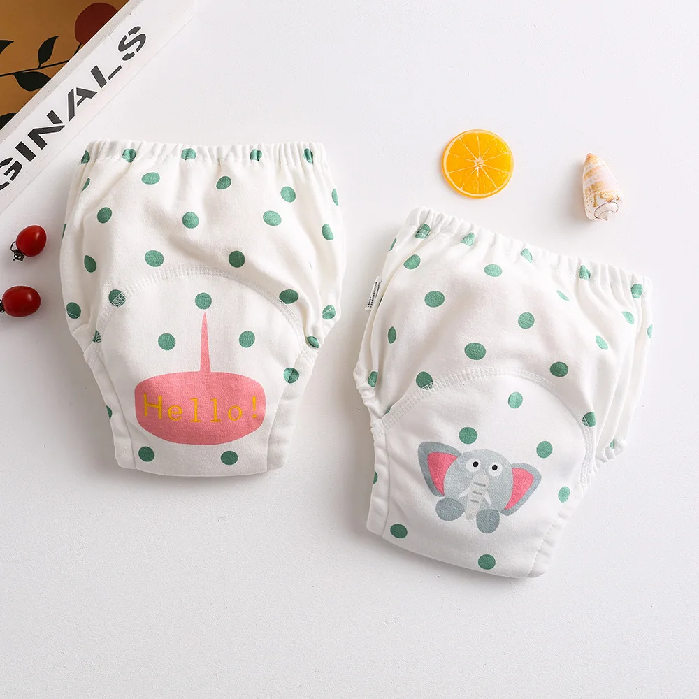Korean Style Cute Cotton Baby Waterproof Training Pants New Baby Diaper Infant Washable Shorts Panties Nappy Changing Underwear, baby training pants, cloth diapers, waterproof diapers