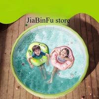 JIABINFU piscine Non gonflable, grande piscine circulaire intérieure et extérieure pour enfants, planche de Support à quatre côtés 4