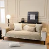 Short Plush Sofa Cushion  Autumn Winter Embossed Wave Edge Sofas Towel Pillow Cover L-shaped Sofa Cover Slip Wear Resistant 3