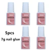 5pcs 7g Fast-drying Nail Bond Glue Super Strong Adhesive False Nail Glue Acrylic Nail Tips Rhinestones Crystal Charm Sticky Glue 6