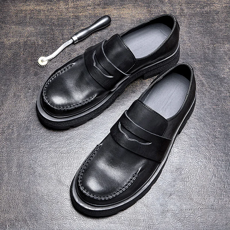 Spring Autumn  Men Casual Shoes  Luxury Mens Leather Shoes  Loafers  Outdoor  Work Shoes Dress Shoes Men  Zapatos De Hombre