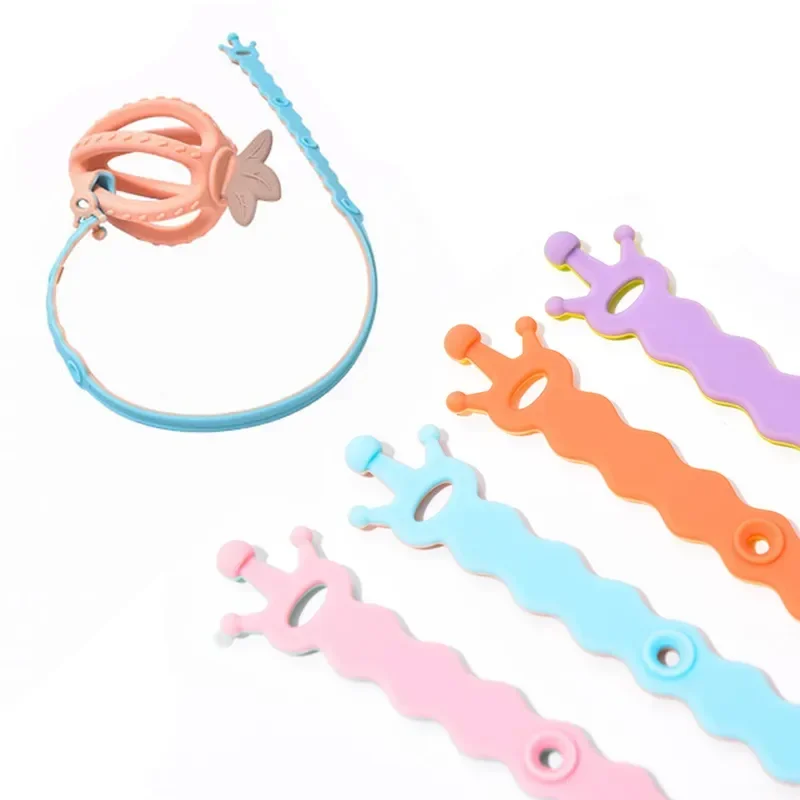

New Baby Pacifier Anti-lost Chain Kids Boys Girls Crown Shape Silicone Adjustable Strap Babies Teethers Toys Newborn Accessories