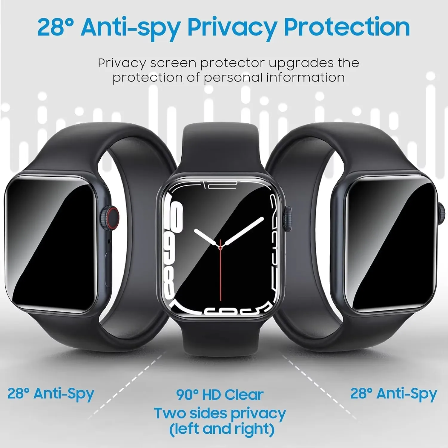 Premium Privacy Hydrogel Screen Protector for Apple iWatch - 3 Pack