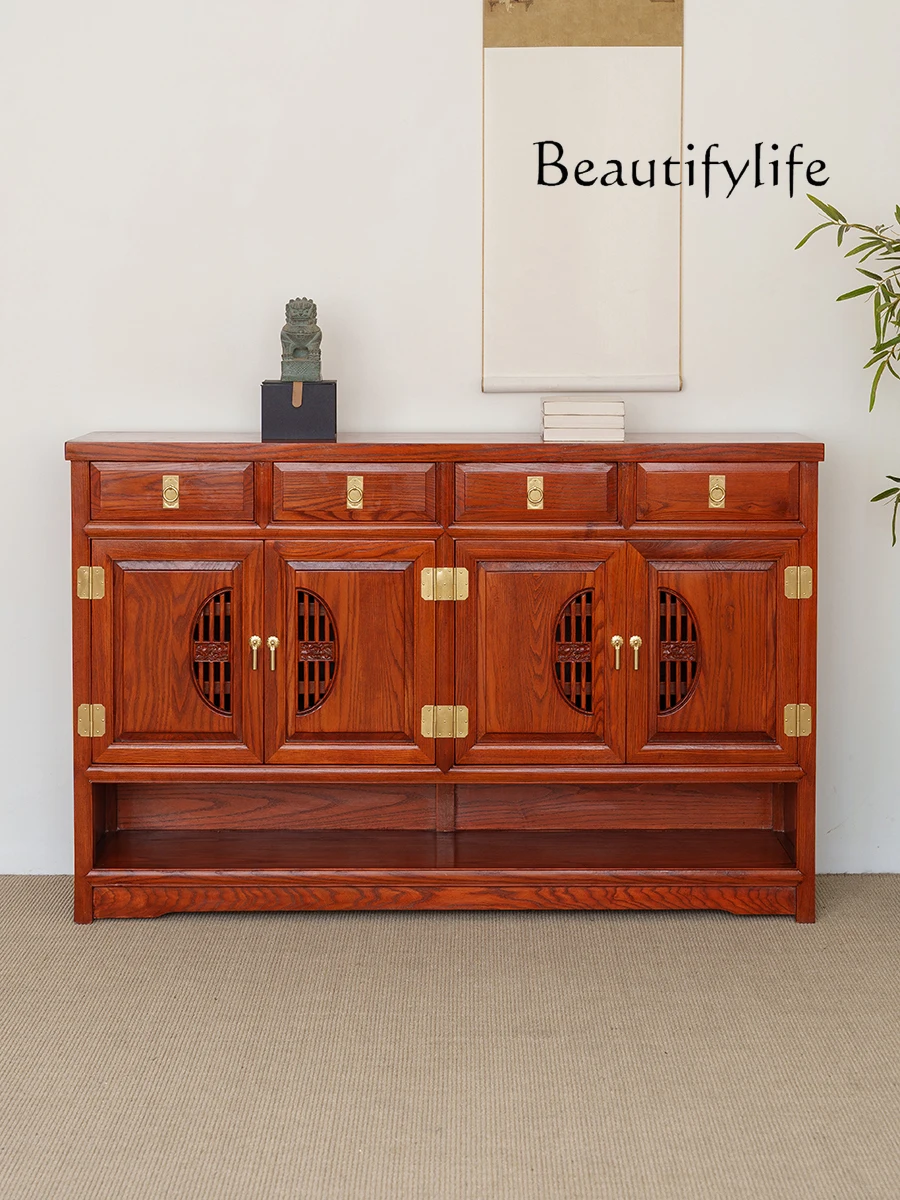 

Nordic Antique Solid Wood Shoe Cabinet Household Minimalist Storage Cabinet