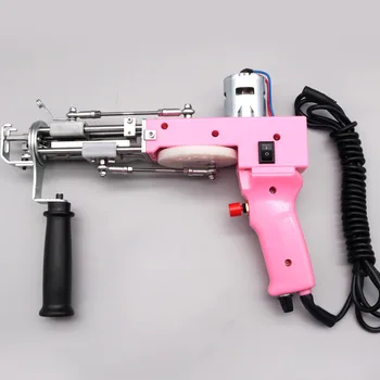 ZK40 핑크 블루 가정용 재봉 전기 러그 터프팅 기계, 벽 태피스트리 핸드 터프팅 건, 컷 루프 포함, 100V-240V