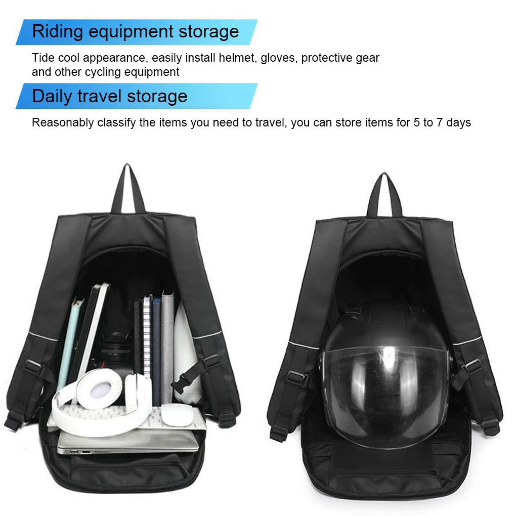 Waterproof Motorcycle Helmet Bag Motorcycle Cycling Large Capacity Helmet Storage Bag Business Travel Laptop Backpack
