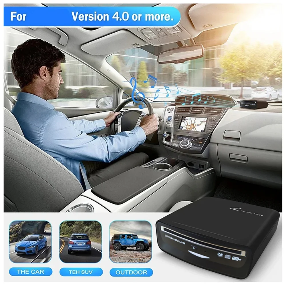 External Car DVD CD Player For MP5, LED TV, PC and Most Cars As Tesla Model 3 2019-2021 Portable CD Player with USB Power — view 4