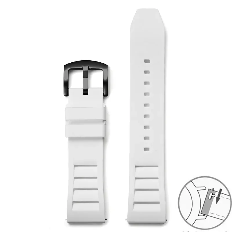 Breathable Silicone Waterproof Sport Watch Band with Quick Release