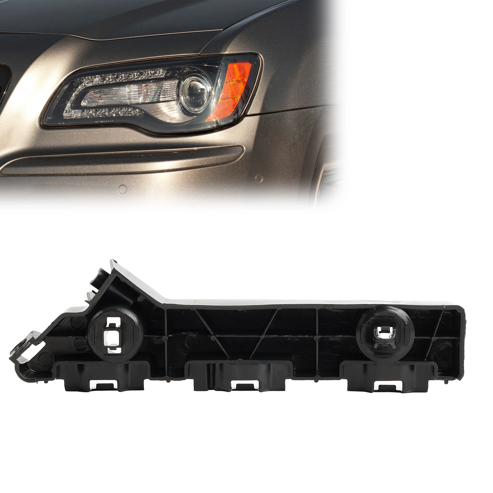 2pcs Car Front Left Right Bumper Bracket Driver Side Passenger Side Bumper Support for Chrysler 300 2012 2014 20