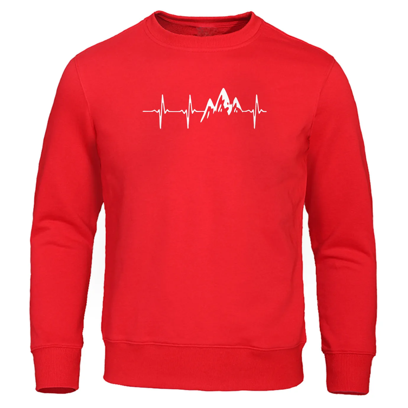 Mountain Heartbeat Hoodies Sweatshirt Men Sound Ray Diagram Sweatshirt Hoodie Spring Autumn Print Black Gray Streetwear Pullover