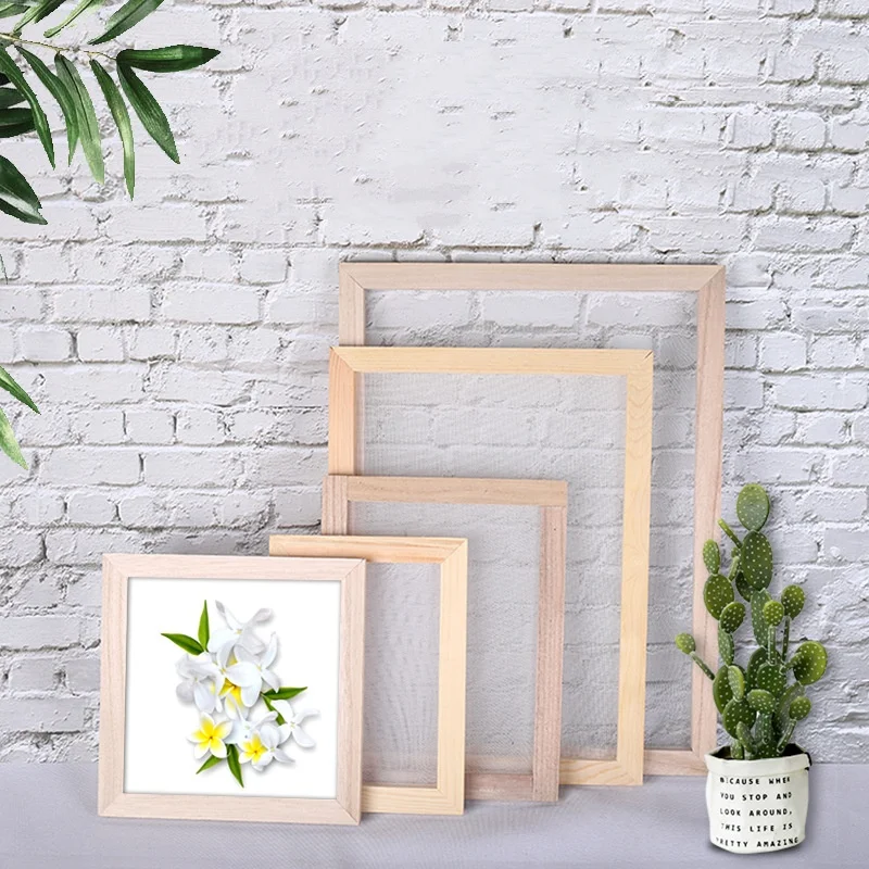 4 Pack Paper Making Mould And Deckle Wooden Papermaking Frame