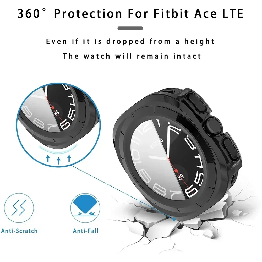 Premium Tempered Glass Waterproof Watch Case Cover - 47mm