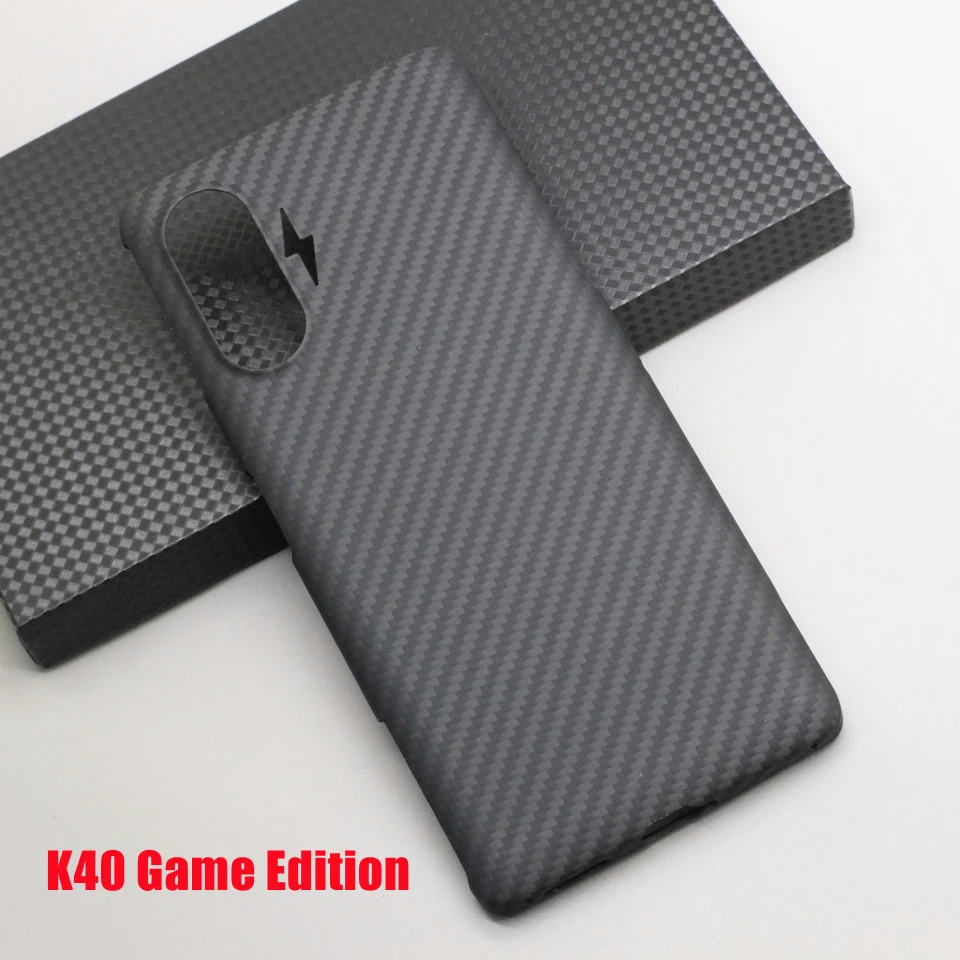 Amstar Pure Carbon Fiber Phone Case for Xiaomi Redmi K50 K40 Pro Game Enhanced Edition K40S Ultra-thin Aramid Fiber Cover Case