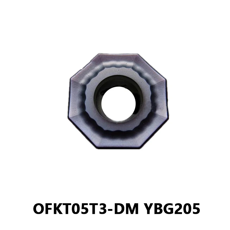 

OFKT05T3 OFKT Face Mill Carbide Inserts Octagonal Blades OFKT05T3-DM YBG205 for Stainlesss Steel Machining Lathe Cutter CNC Tool