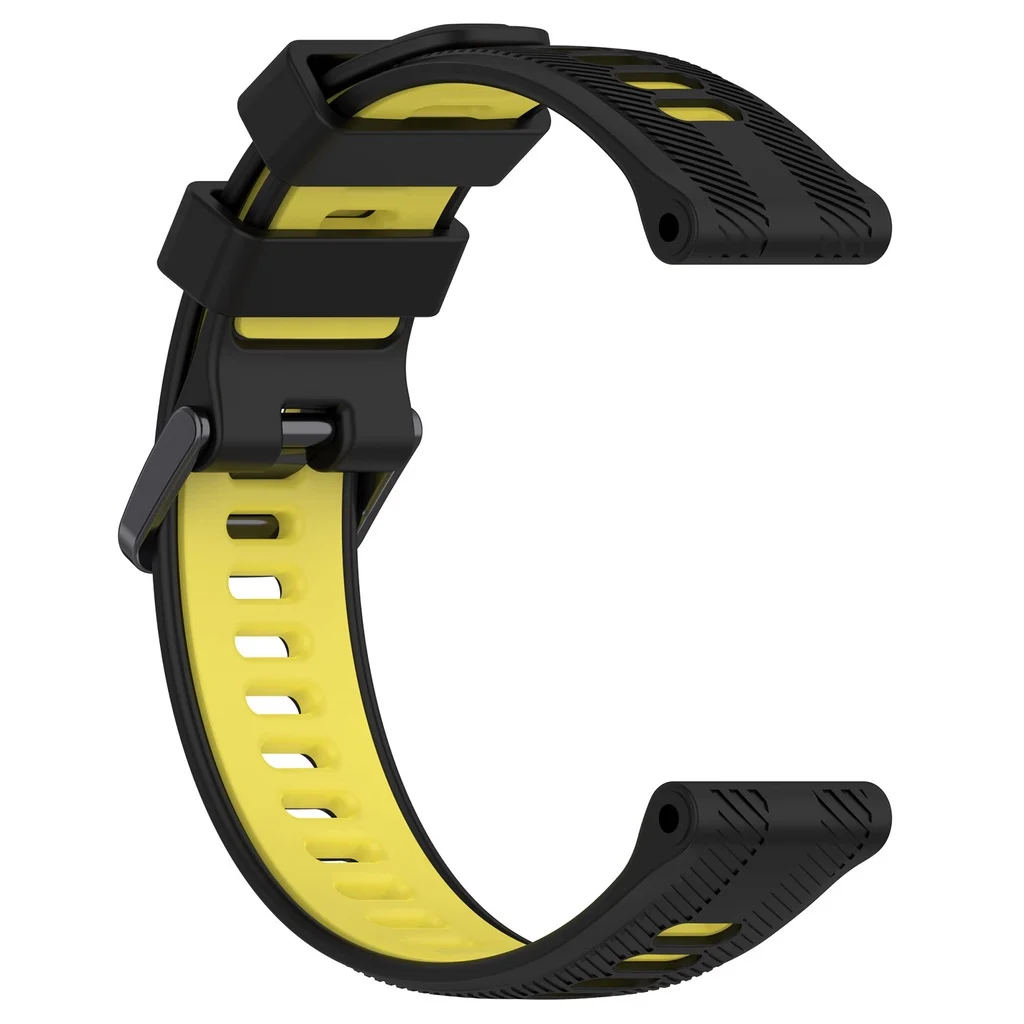 Stylish Two-Tone Sports Silicone Watch Band (22mm) Replacement Wristband Bracelet