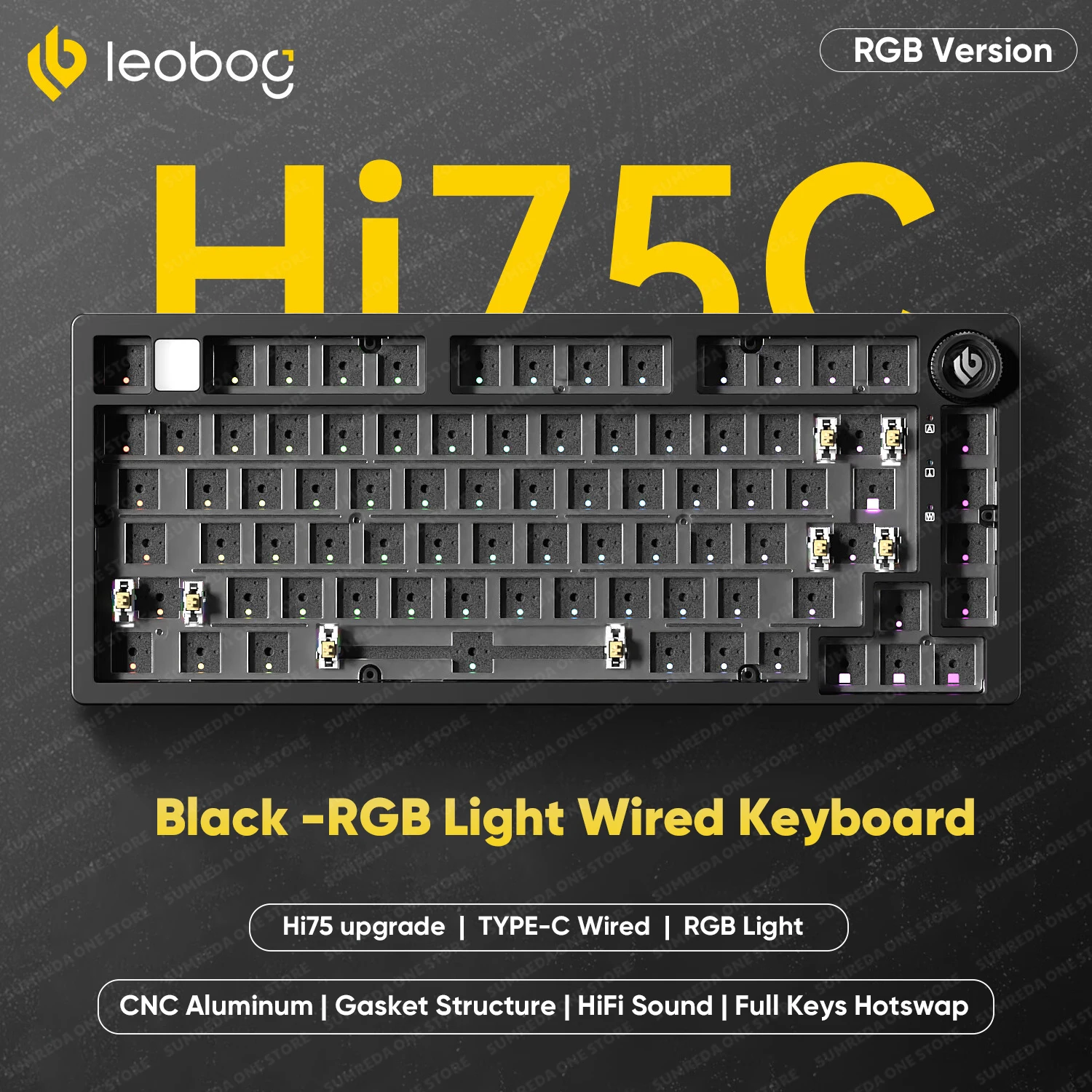 新しい Leobog Hi75C Hi75C プロアルミワイヤレスメカニカルキーボード