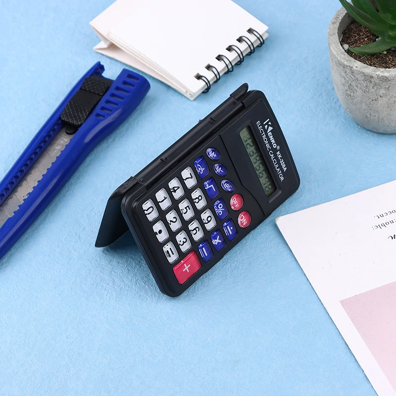 Description Picture 5 of item1Pc Office Supplies Protable Black Digit Calculator Pocket Size Mini Plastic 8 Digits Electronic Mini Calculator