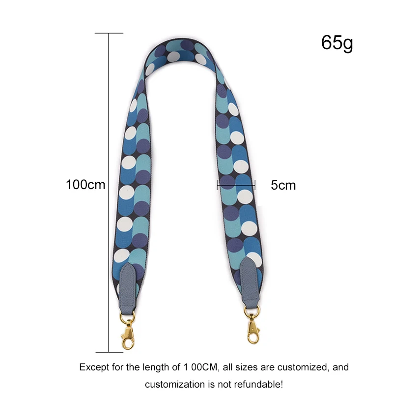 100cm Woman Bag Strap DIY O Bag Wide Shoulder Straps For Luxury Dots Decoration Canvas Webbing Shoulder Bag Strap Accessories