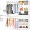 5FT Wood Closet Organizer System with Storage Drawer and Adjustable Shelves Modern Walk In Closet Rack 1