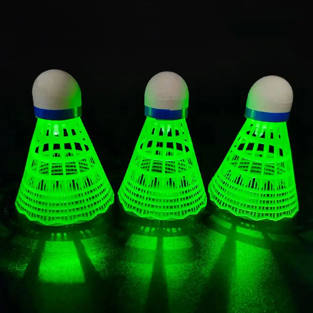 Badminton Balls Set Badminton Colorful Led Shuttlecocks Set for Indoor/outdoor Sports Activities Nylon for Children