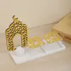Acrylic Ramadan Candy Tray Dust-proof Hollow Design Eid Ornament Box with Electronic Candle Dessert Box For Fruits Candy Nuts 2