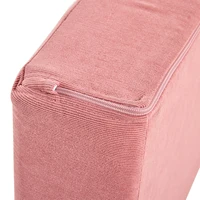 12-Piece Modular Kids Sofa All-Sponge Design Free Combination Pink-color & White Colorblock Corduroy Fabric 3