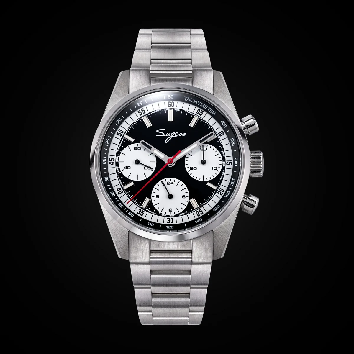 Sugess Mens Watch 38mm Chronograph Mechanical Wristwatches Tianjin Gooseneck Movement Sapphire Crystal Roulette Dial S465 new S0d10144c08e14c318f03c7fd64cbb270h