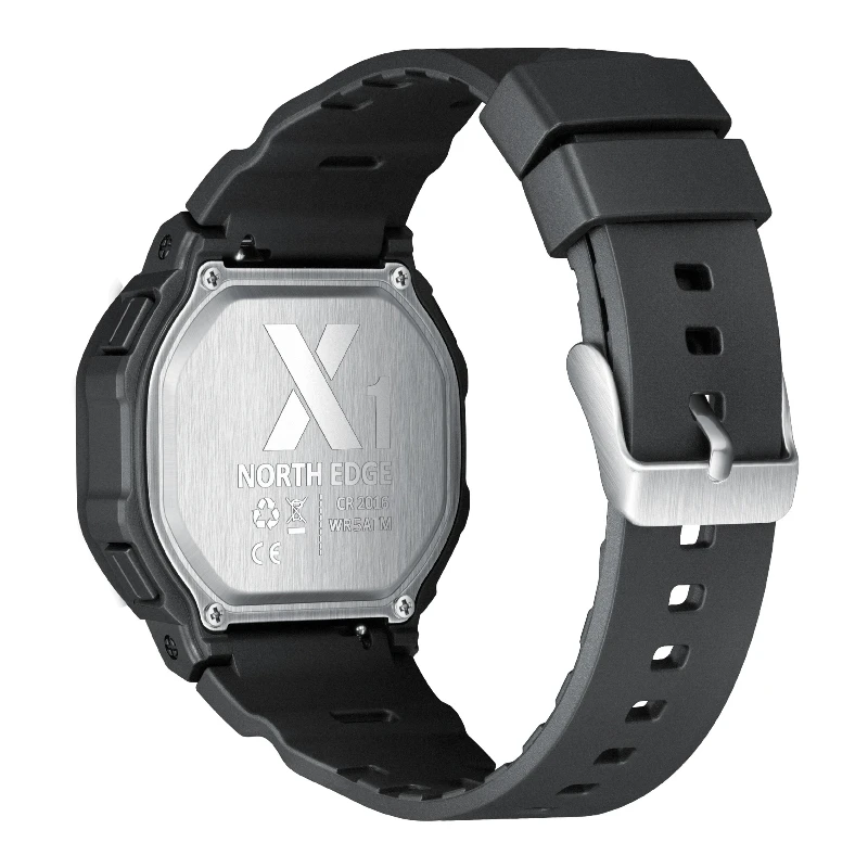 NORTH EDGE X1 Men's Digital Smart Watch - Waterproof, Luminous with Stopwatch and Alarm Features