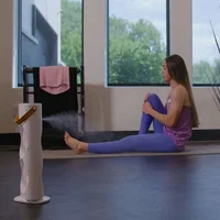 Ventilateur brumisateur portable 3-en-1 à double tête avec câble USB, ventilateur électrique, lumière LED et humidificateur d'air 3