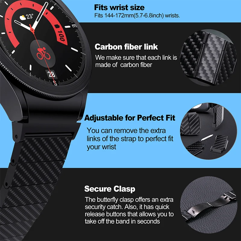 Luxury Carbon Fiber Smartwatch Band - Premium Design and Craftsmanship