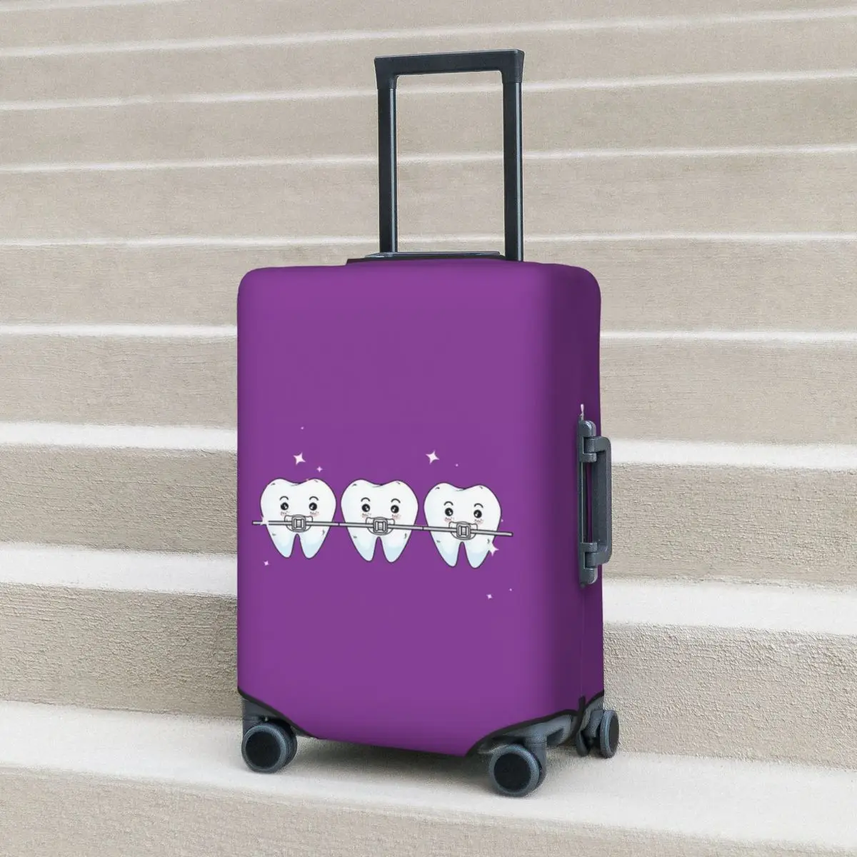 

Teeth Anime Suitcase Cover Holiday Funny Useful Luggage Case Travel Protector