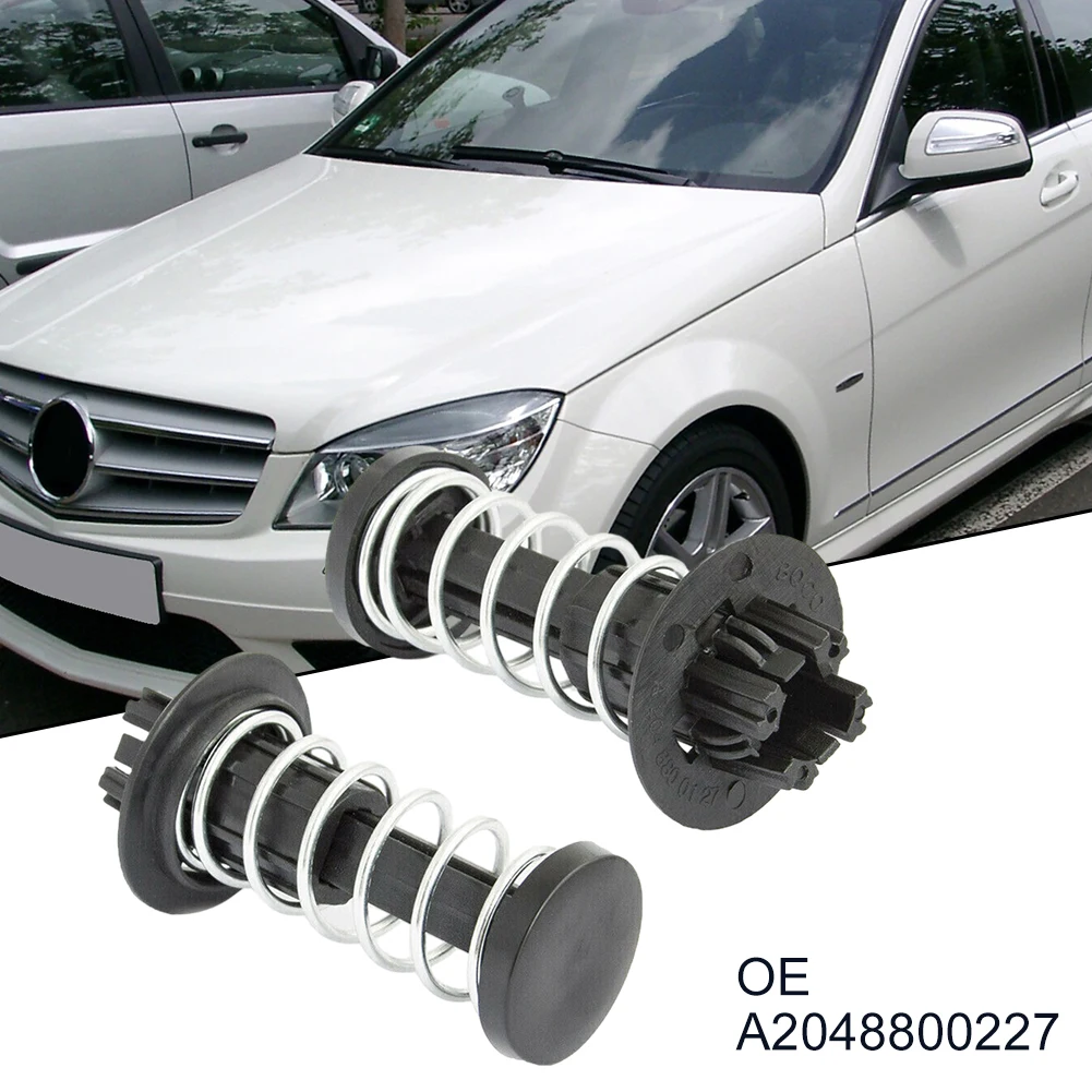 

2PCS 85x40mm Hood Spring Black & Silver A2048800227 FOR Mercedes-Benz W204 W212 X204 C63 C250 C300 C350 Car Accessories