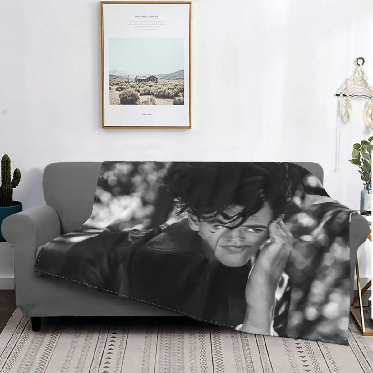 

Black White Austin Aesthetic Blanket Flannel All Season Cute Funny Multi-function Super Soft Throw Blankets for Travel Bedspread