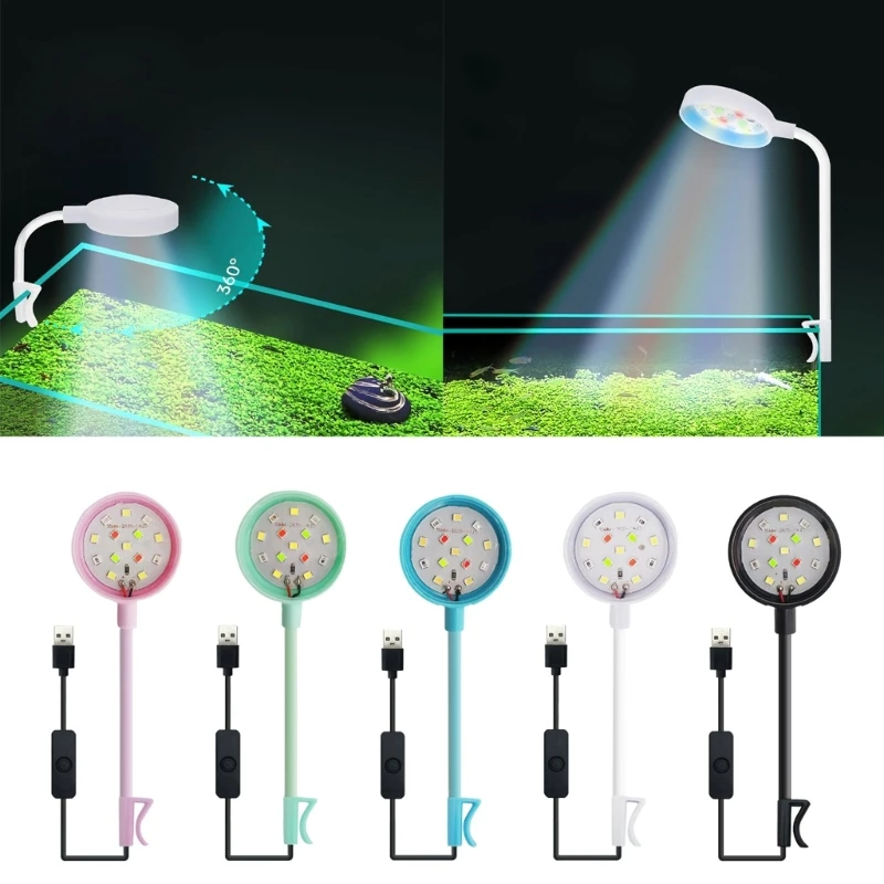 Aquarium Fish Led Light Clip on Small Grow Light Rotatable Landscape Lamps led lamp aquarium light aquarium lamp