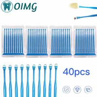 40pcs/bag Dental Applicator Sticks Adhesive Tip for Tooth Crown Porcelain Veneer Disposable Dental Materials Brush Applicator