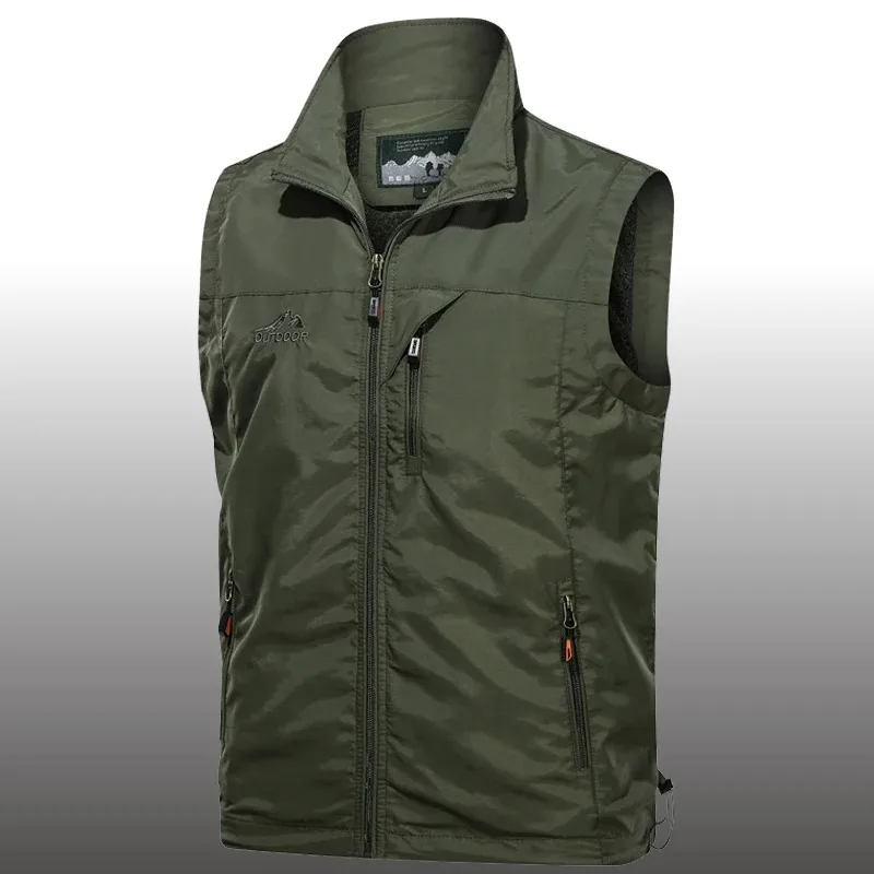 

Men's Summer Unloading Tactical Vest Coat Casual Male Photographer Waistcoat Mesh Work Sleeveless Jacket Tools Pocket Vest