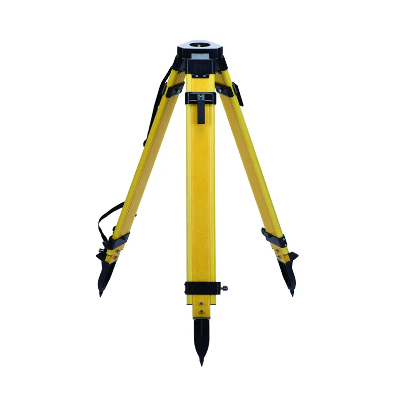 

Factory Direct Sales Heavy Duty Fiberglass Tripod with 5/8'' x11 Thread Flat Big Round Head Surveying Accessories