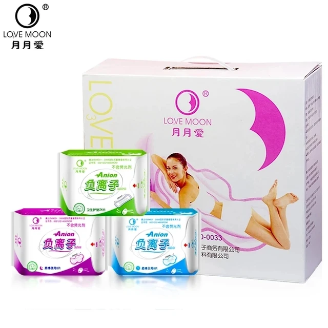 Anion Sanitary Napkin Pads Anion Love Moon Set Pads Women Strip Female  Hygiene Love Moon Anion Sanitary Pads Winalite 19 Pack - Feminine Hygiene  Product - AliExpress