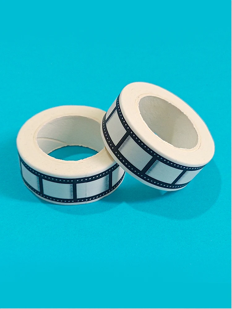 10M * 15mm 테이프 카메라 롤 인쇄 스크랩북 DIY 스티커 장식 일본어 테이프 종이 검정 흰색 가장자리