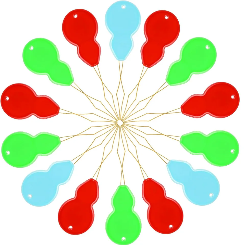 Zxiixz 30 قطعة جهاز خيط إبرة الخياطة على شكل القرع، خيط إبرة التطريز لآلة الخياطة والخياطة اليدوية، عشوائي
