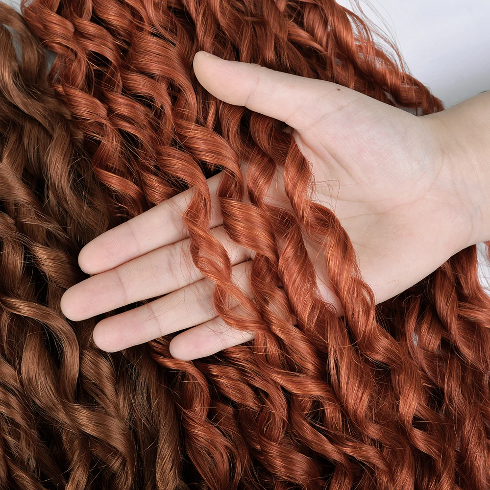 22" Jessica Hair Deep Wavy Twist Synthetic Crochet Hair Curly Braiding Extensions 9