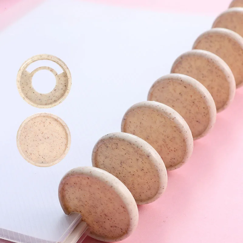 Eco-friendly Mushroom Hole Notebook Binder Plastic Disc 35MM/28MM Notebook Loose-leaf Plastic Ring Disc Planner Ring Binder plastic binding rings,notebook accessories,book binding supplies