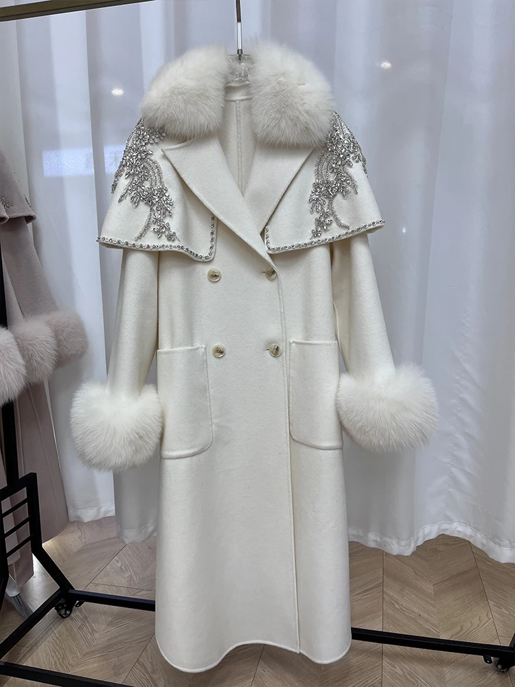 2024 New Fashion Women Ladies Natural Real Fox Fur Collar Cuff