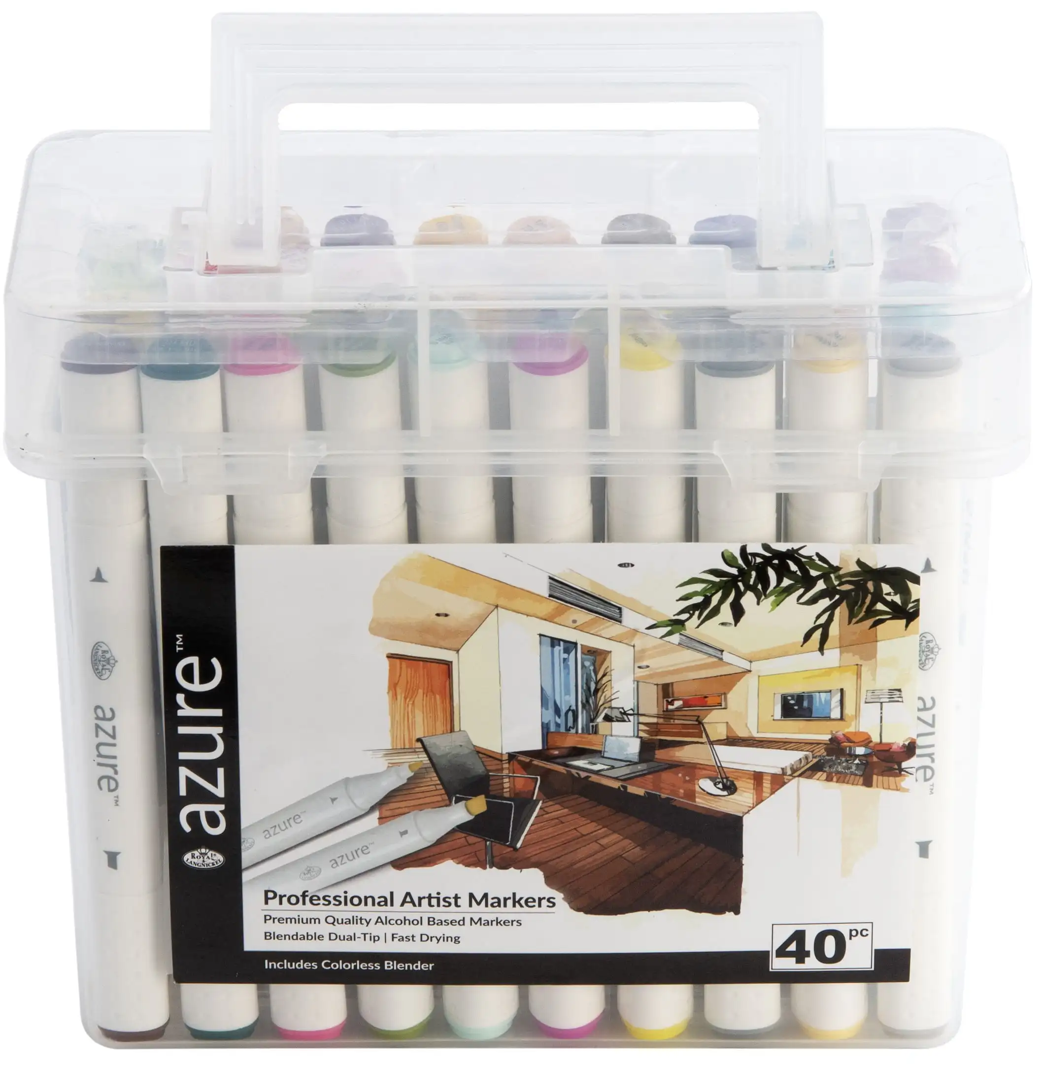 

Royal & Langnickel - Azure Dual Tip Alcohol Marker Set 40pc - Basic