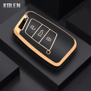 Fashion TPU Car Remote Key Case Cover Shell per VW Volkswagen Passat B8 Tiguan Magotan Golf per Skoda Kodiaq Superb A7 Keyless