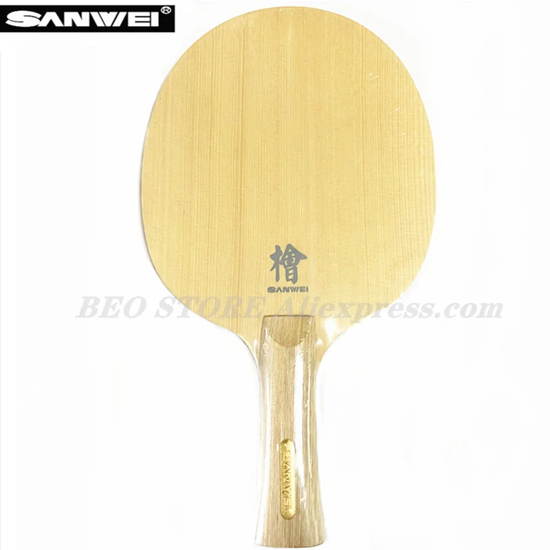 SANWEI H10 Table Tennis Blade (1Ply HINOKI) Solid Cypress H10 Hinoki